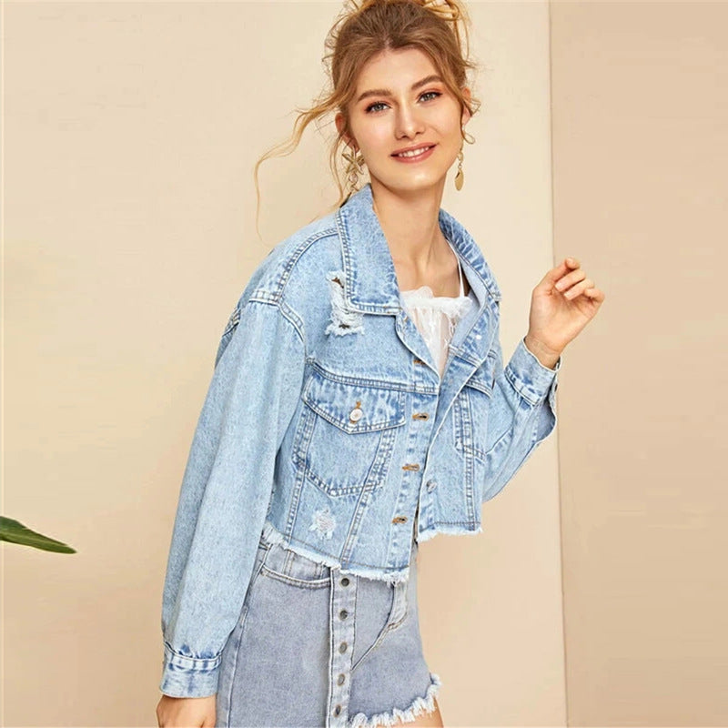 Shredded burr hunting denim jacket jacket - Image 4