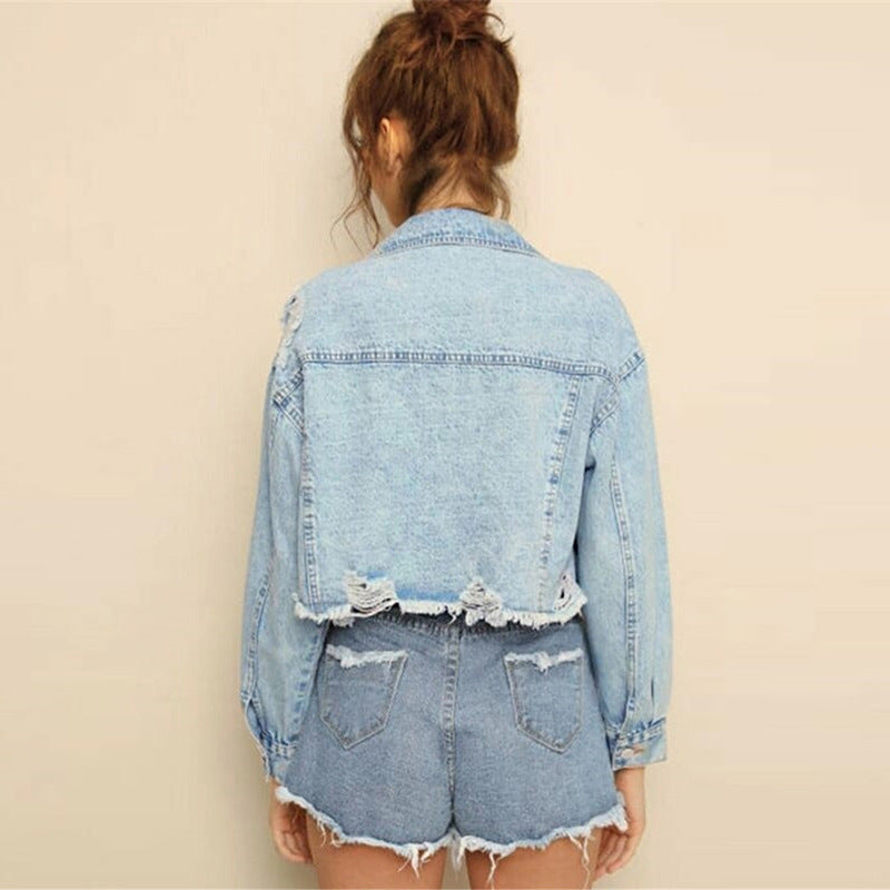Shredded burr hunting denim jacket jacket - Image 3