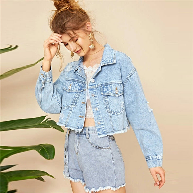 Shredded burr hunting denim jacket jacket - Image 5