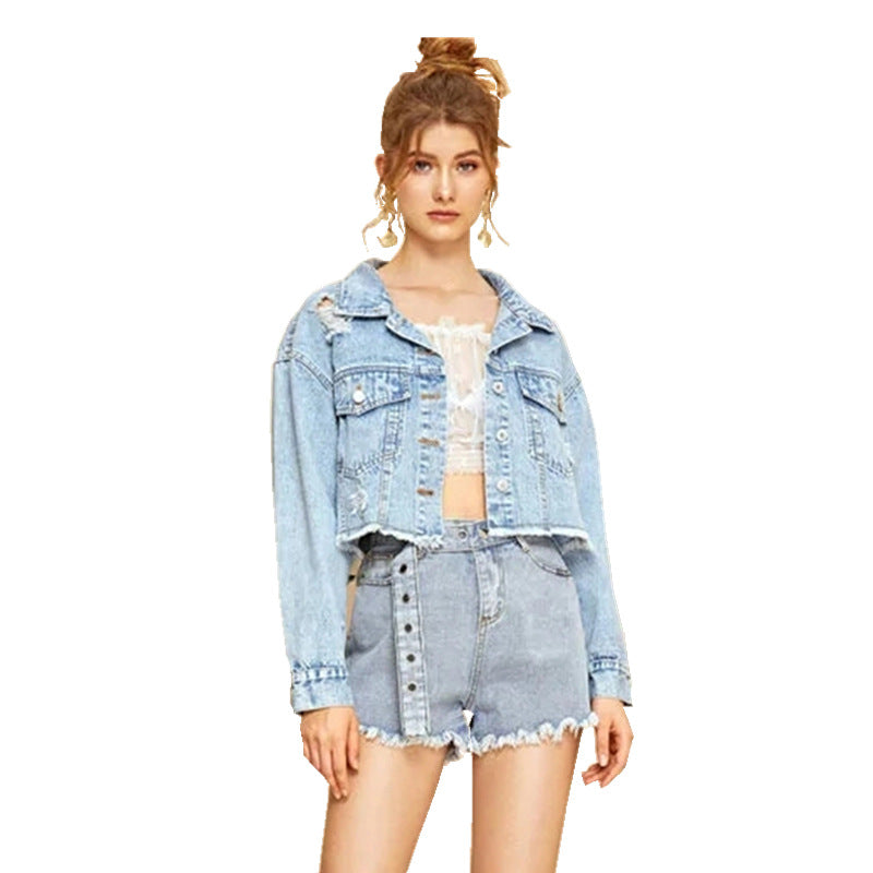 Shredded burr hunting denim jacket jacket - Image 2